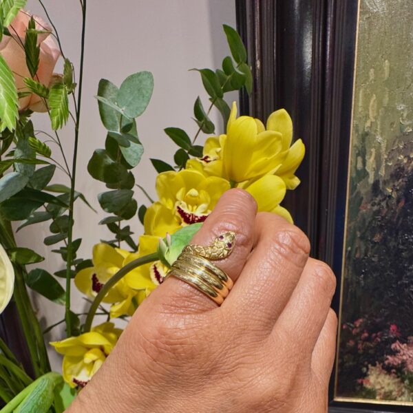 Ruby 18k Snake Ring 17071-9107 - Image 2