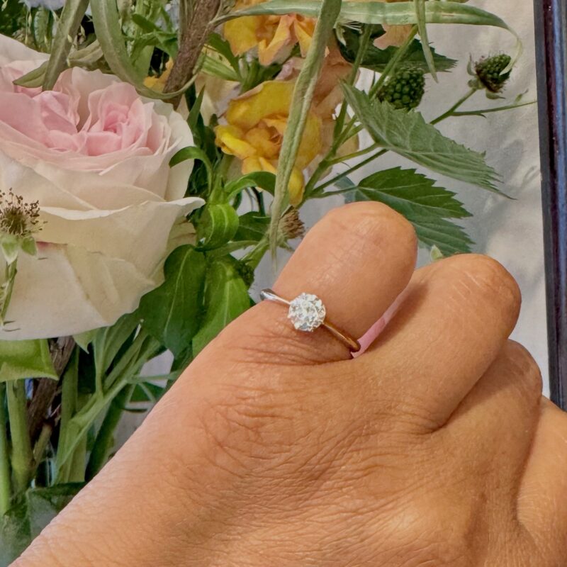 Diamond Platinum Solitaire Ring 2177-0431 - Image 2