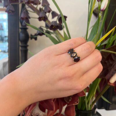 Garnet 18k Trilogy Ring 17477-9204 Image2