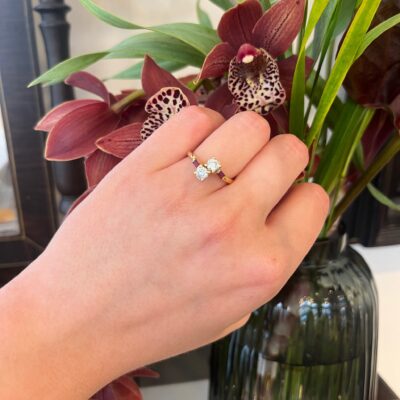 Diamond Ruby 18k Crossover Ring 17497-9210 Image2