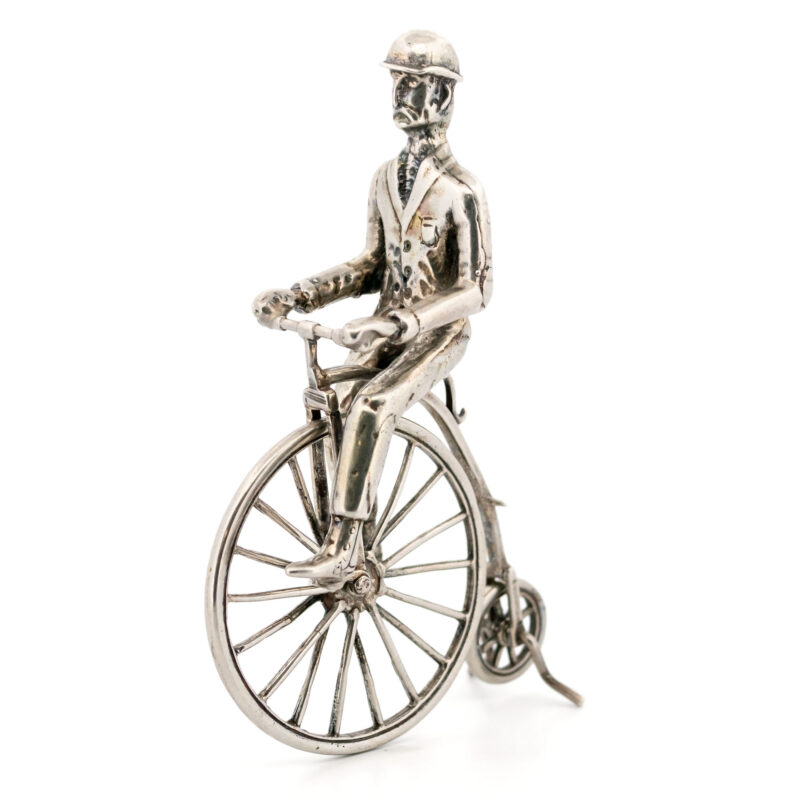 Silver Man On A Velocipede Miniature 17042-3195 Image2