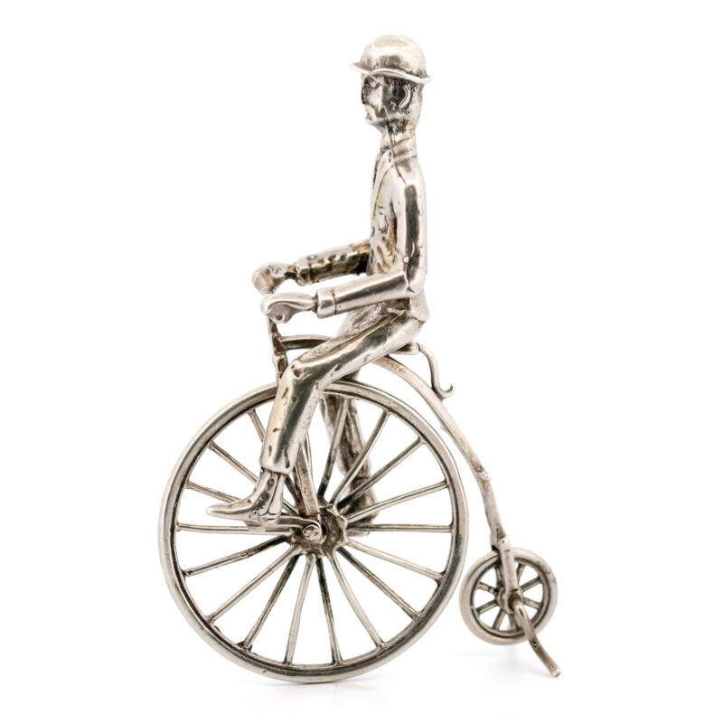 Silver Man On A Velocipede Miniature 17042-3195 Image3
