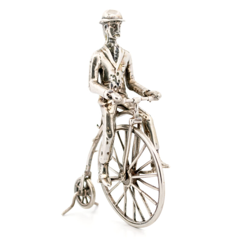 Silver Man On A Velocipede Miniature 17042-3195 Image1