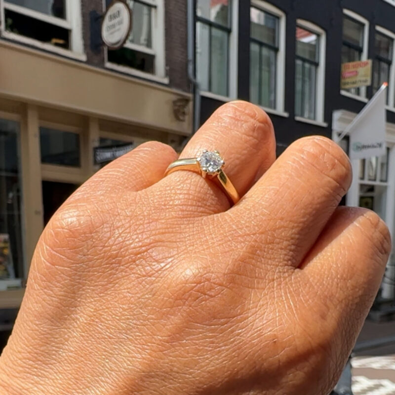 Diamond 18k Solitaire Ring 17512-9219 Image5