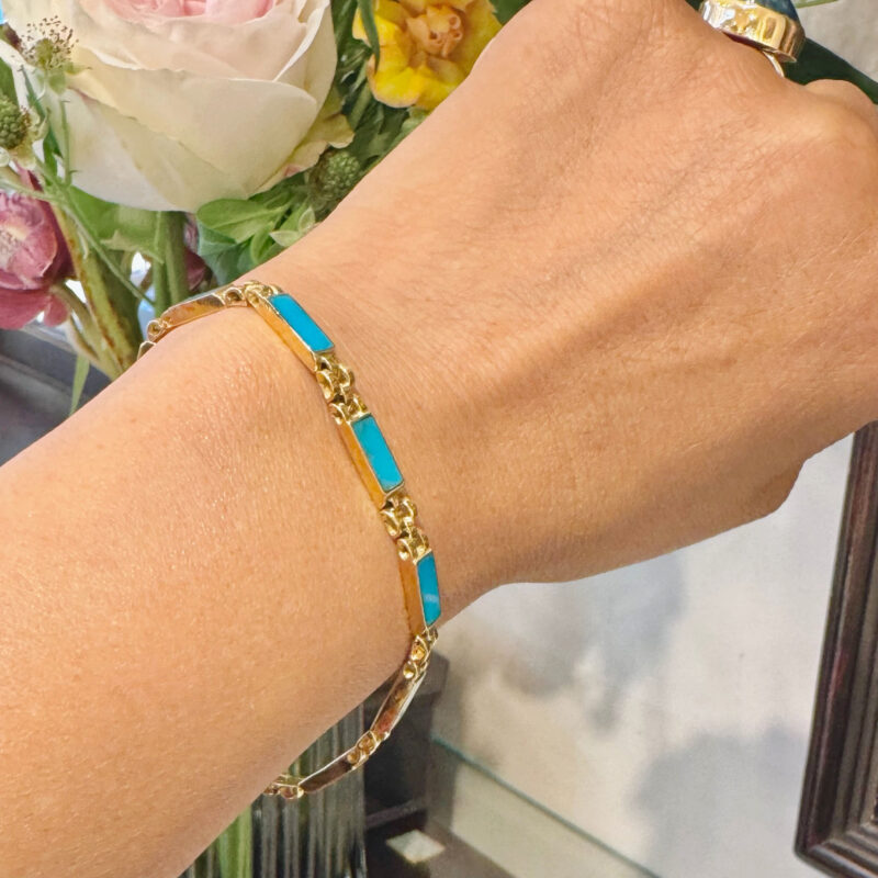Turquoise 18k Link Bracelet 17519-9222 Image2