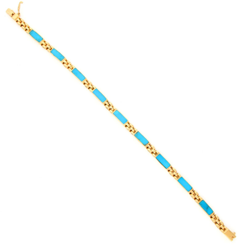 Turquoise 18k Link Bracelet 17519-9222 Image5