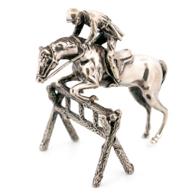 Silver Show Jumping Equestrian Miniature 17557-3232 Image1