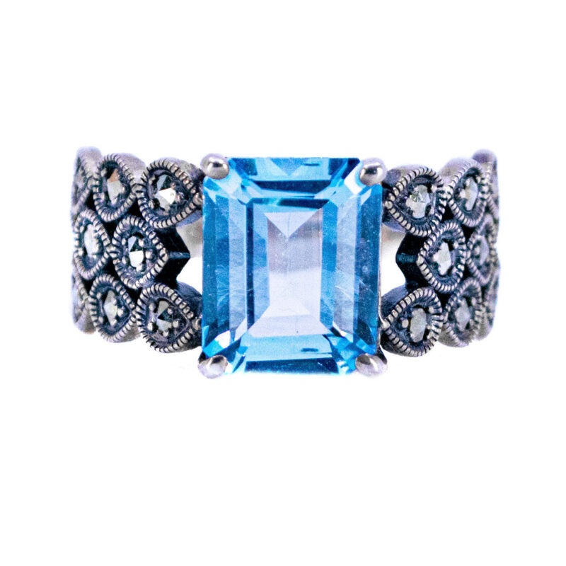 Marcasite (Pyrite) Topaz 925' Silver Ring 17613-3081 Image1