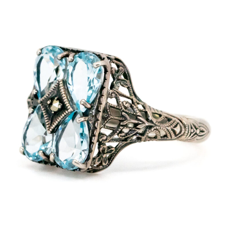 Marcasite (Pyrite) Topaz 925' Silver Ring 17643-3111 Image3