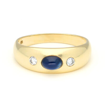 Diamond Sapphire 14k Gypsy Ring 17681-9252 Image1