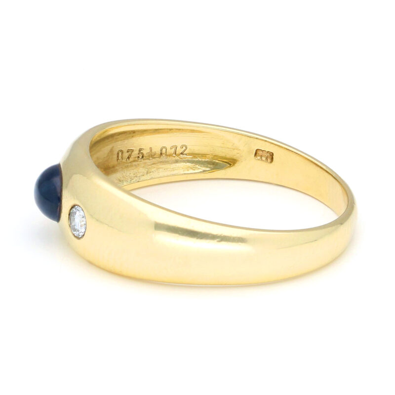 Diamond Sapphire 14k Gypsy Ring 17681-9252 - Image 6