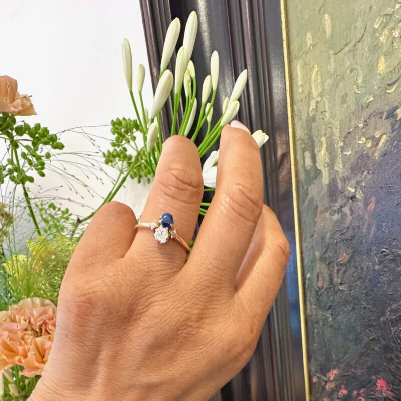 Diamond Sapphire 14k Toi Et Moi Ring 17521-9224 - Image 2