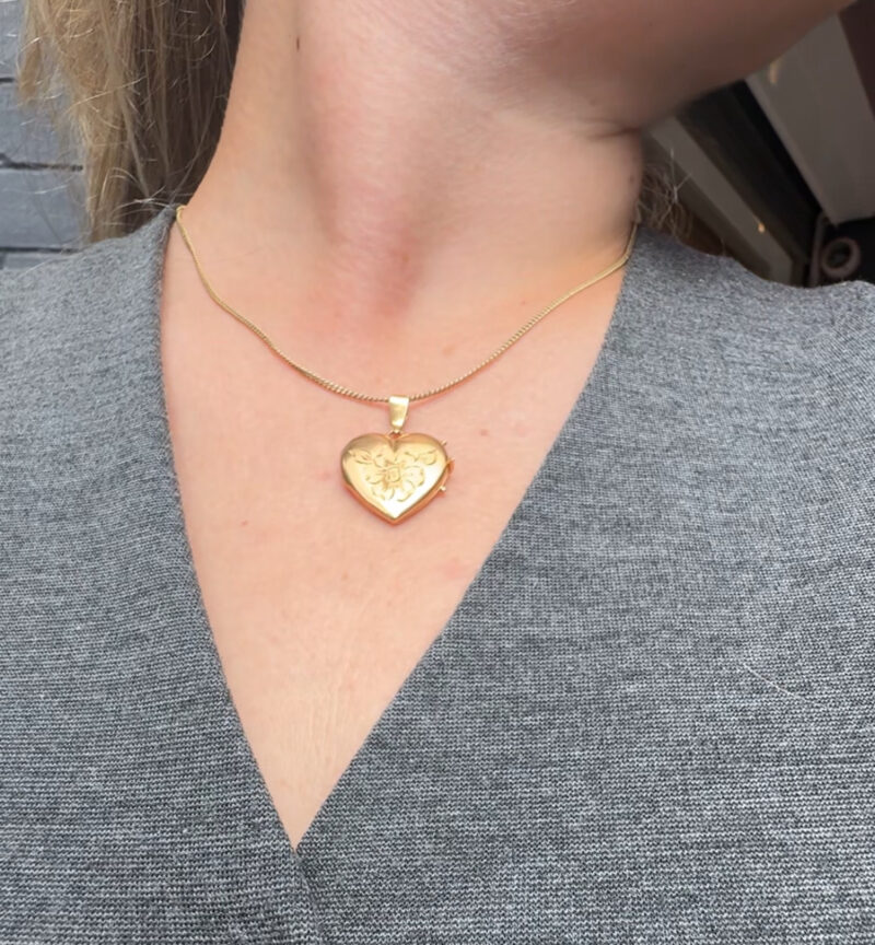 14k Heart-Shape Locket 17555-9243 - Image 5