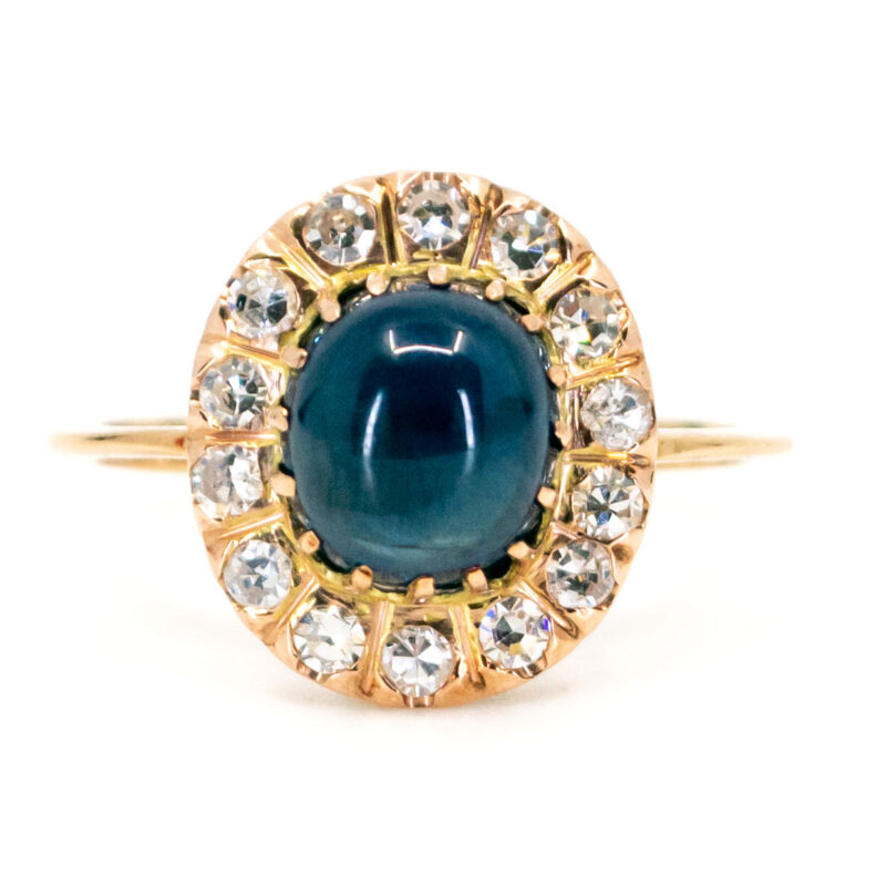 Saffier diamanten 18k clusterring 11499-2284 Afbeelding1