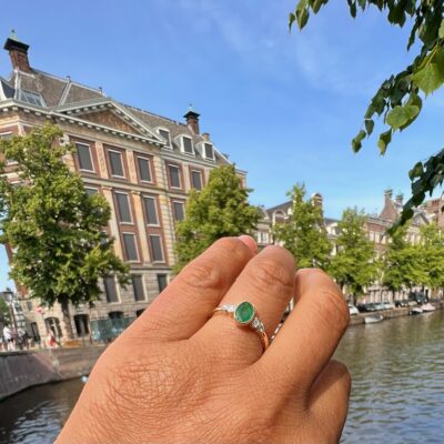 Diamond Emerald 14k Oval-Shape Ring 16621-8902 Image2