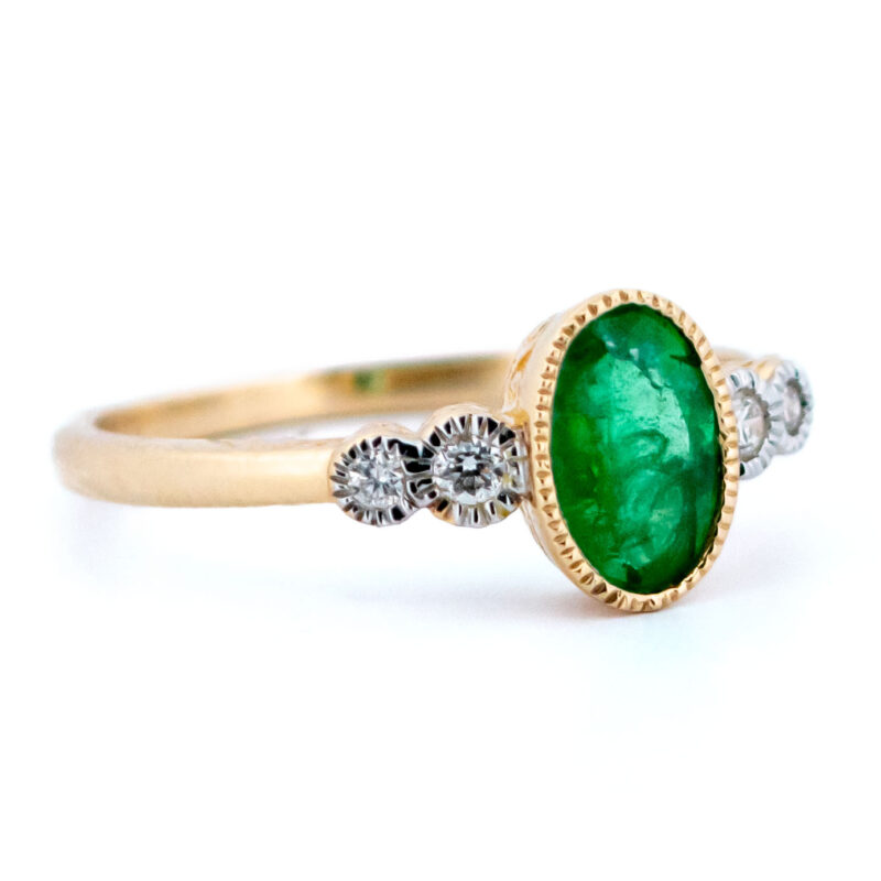 Diamond Emerald 14k Oval-Shape Ring 16621-8902 Image3