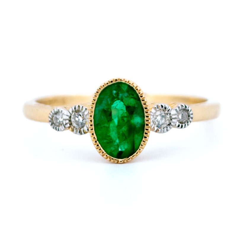 Diamond Emerald 14k Oval-Shape Ring 16621-8902 Image1