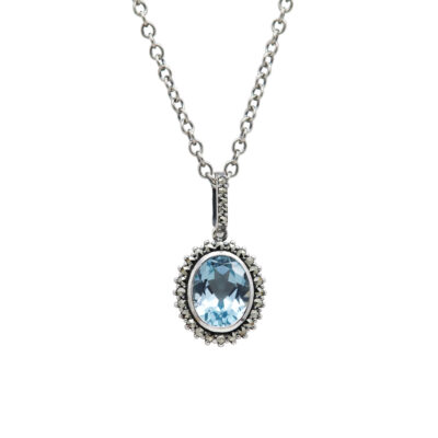 Marcasite (Pyrite) Topaz 925' Silver Cluster Pendant 17113-2836 Image1
