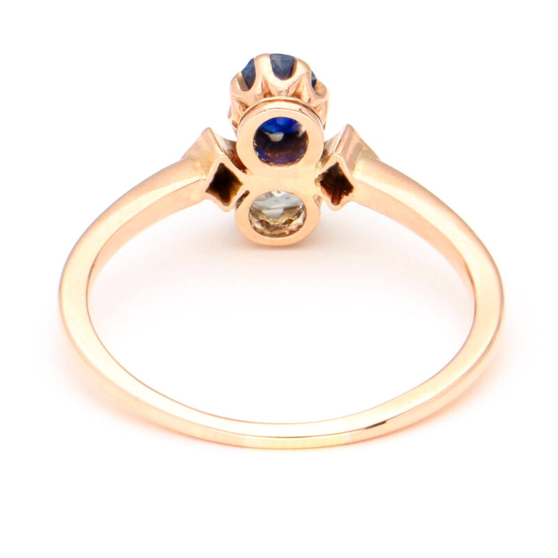 Diamond Sapphire 14k Toi Et Moi Ring 17521-9224 Image4