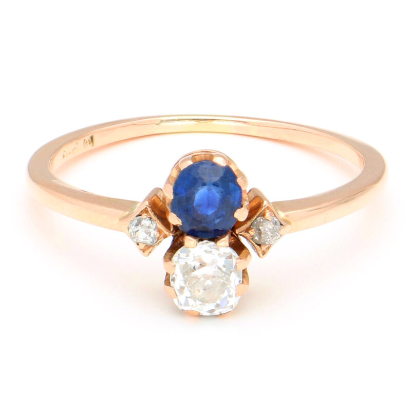 Diamond Sapphire 14k Toi Et Moi Ring 17521-9224 Image1