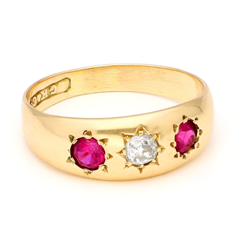Diamond Ruby 14k Gypsy Ring 17539-9232 Image2
