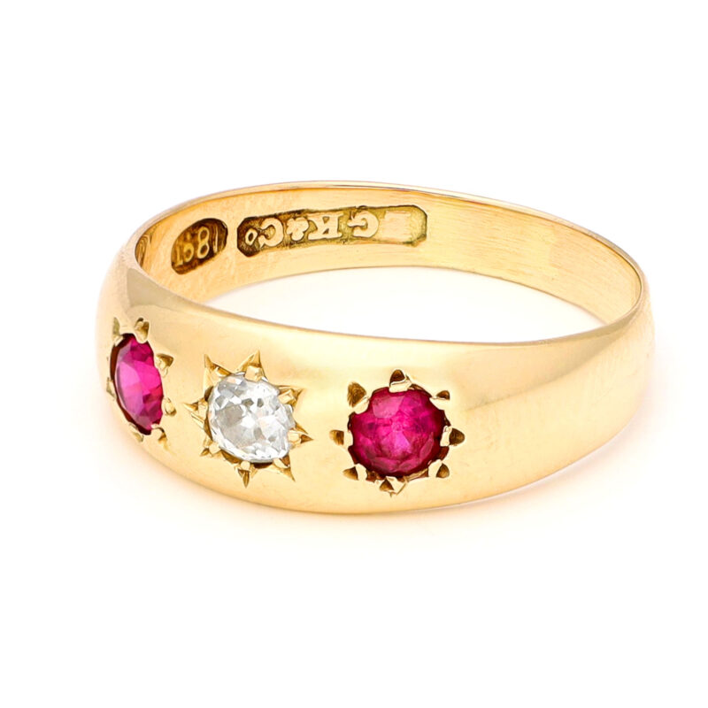 Diamond Ruby 14k Gypsy Ring 17539-9232 Image3