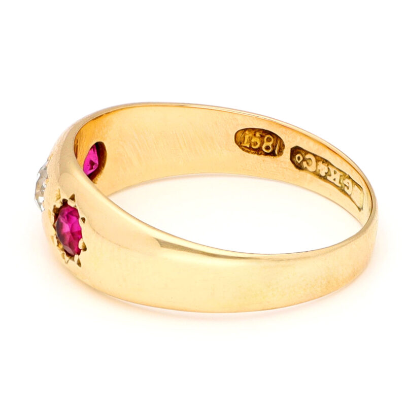 Diamond Ruby 14k Gypsy Ring 17539-9232 Image4