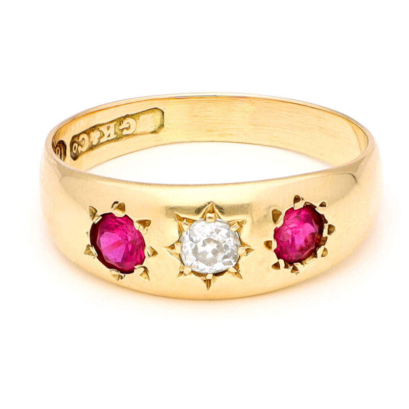 Diamond Ruby 14k Gypsy Ring 17539-9232 Image1