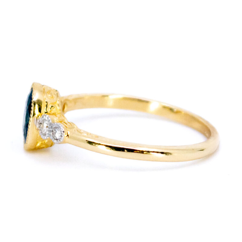 Diamond Sapphire 14k Oval-Shape Ring 17550-9240 Image4