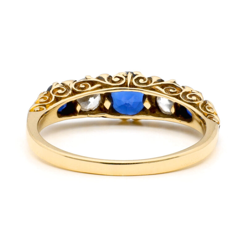 Diamond Sapphire 18k Row Ring 17553-9241 Image4