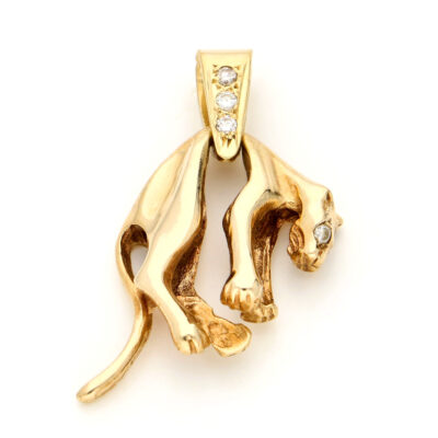 Diamond 14k Hanging Panther Pendant 17731-9265 Image1