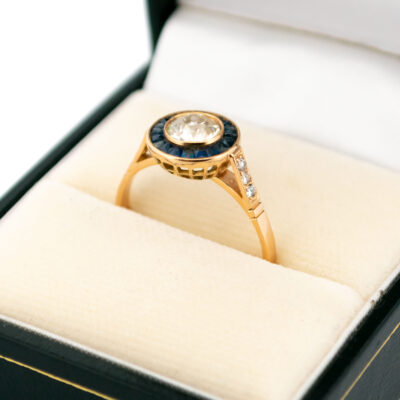Diamond Sapphire 18k Target Ring 17737-5226 Image2