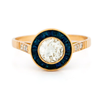 Diamond Sapphire 18k Target Ring 17737-5226 Image1