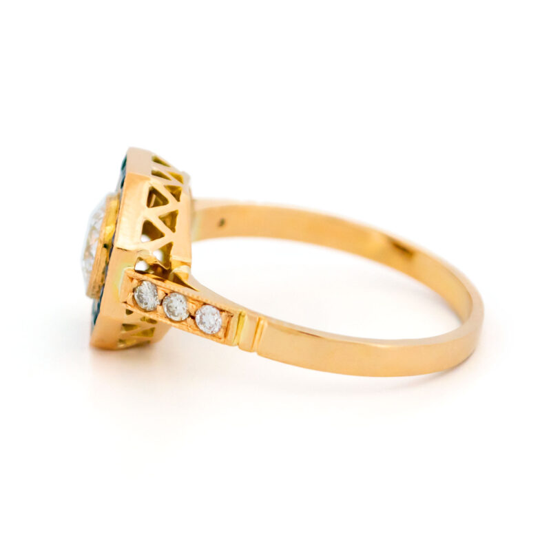 Diamond Sapphire 18k Octagon-Shape Ring 17739-5224 - Image 6