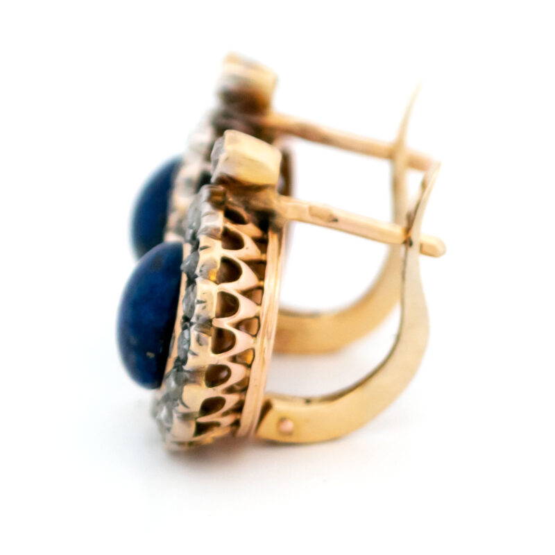 Diamond Lapis-Lazulis 18k Cluster Earrings 8281-2000 Image5