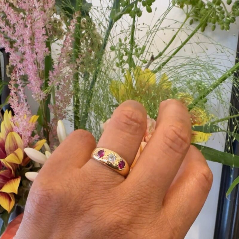 Diamond Ruby 14k Gypsy Ring 17539-9232 - Image 2