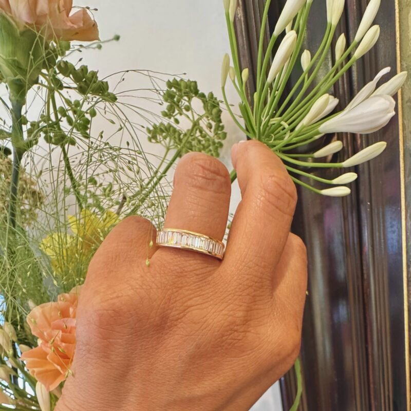 Anello con fila di diamanti 18k 17558-9244 - Immagine 2
