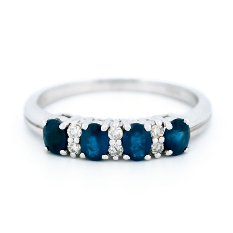 Diamond Sapphire 14k Row Ring 17515-9263 Image1