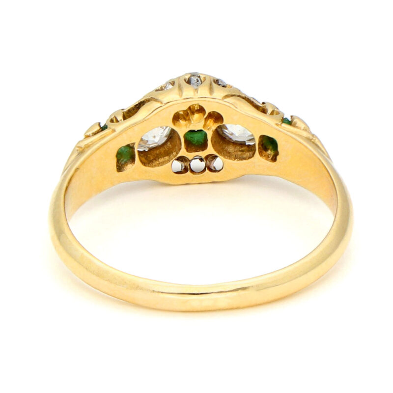 Diamond Emerald 18k Cluster Ring 17520-9223 Image5