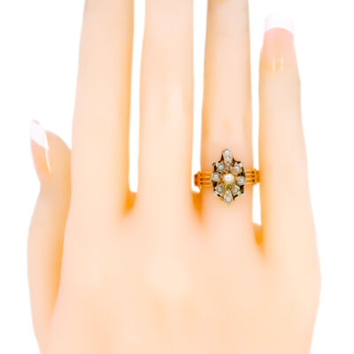 Pearl 18k Silver Antique Ring 12323-2325 Image2