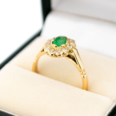 Diamond Emerald 14k Cluster Ring 17786-7125 Image2