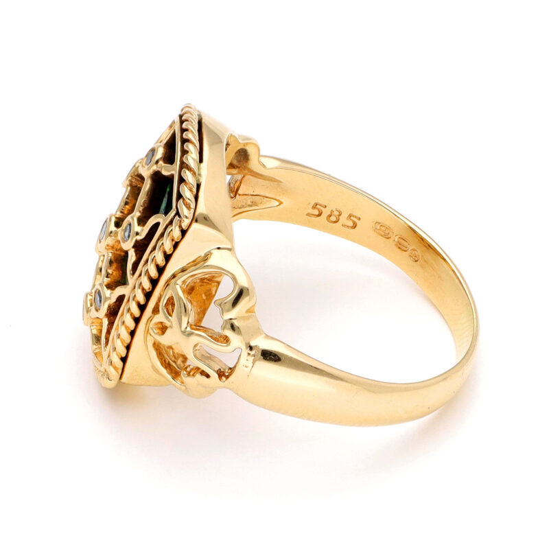 Diamond Enamel 14k Trellis Ring 17889-9324 Image4