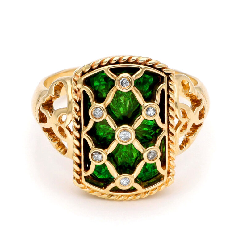 Diamond Enamel 14k Trellis Ring 17889-9324 Image1