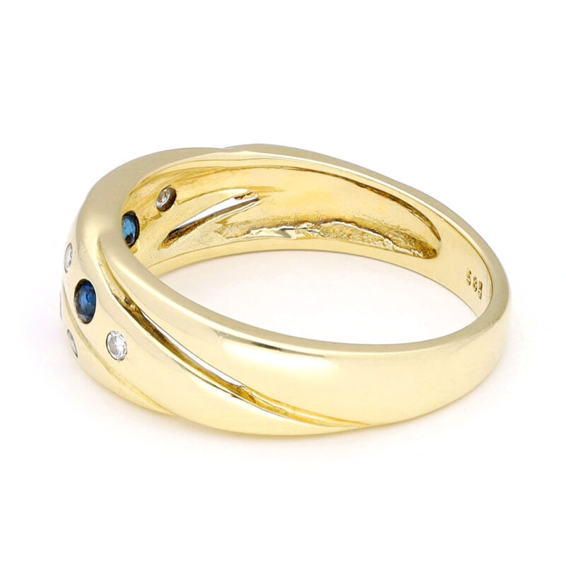 Diamond Emerald Ruby Sapphire 14k Swirl Ring 17886-9327 Image4