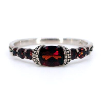 Garnet 925' Silver Row Ring 18205-3353 Image1