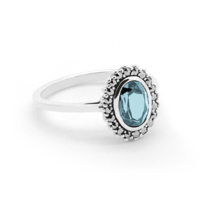 Marcasite (Pyrite) Topaz 925' Silver Cluster Ring 18400-3463 Image2