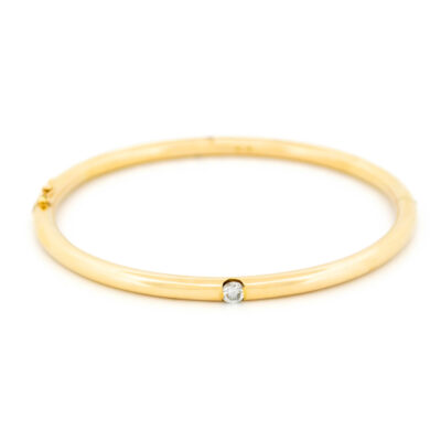 Diamond 14k Solid Bangle Bracelet 18552-9553 Image1