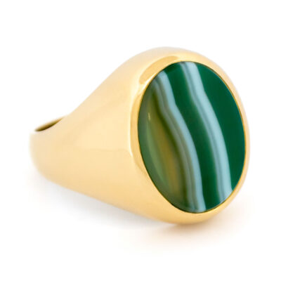 Agate 18k Signet Ring 18554-9555 Image2