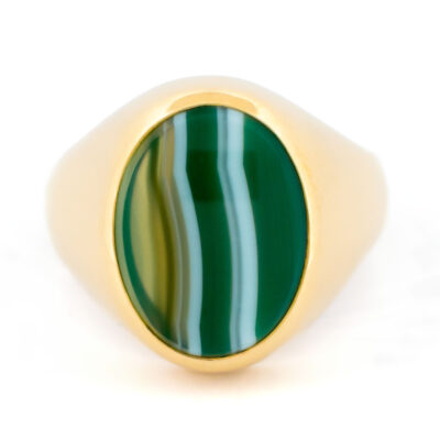 Agate 18k Signet Ring 18554-9555 Image1