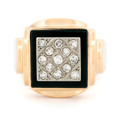 Diamond Onyx 14k Signet Ring 18557-9558 Image1